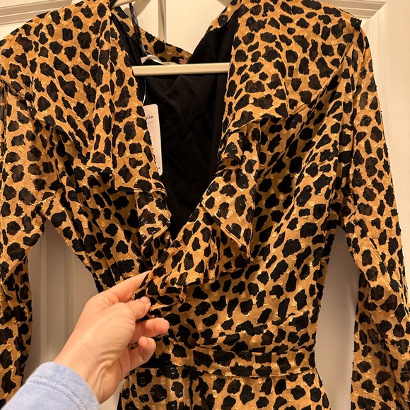 Free People Leopard Wrap 🐆 dress NWT - Picture 2 of 3